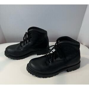 NEW Brahma Men’s Vegan Black Slip/Oil Resistant Lace Up Work Ankle Boots 8W